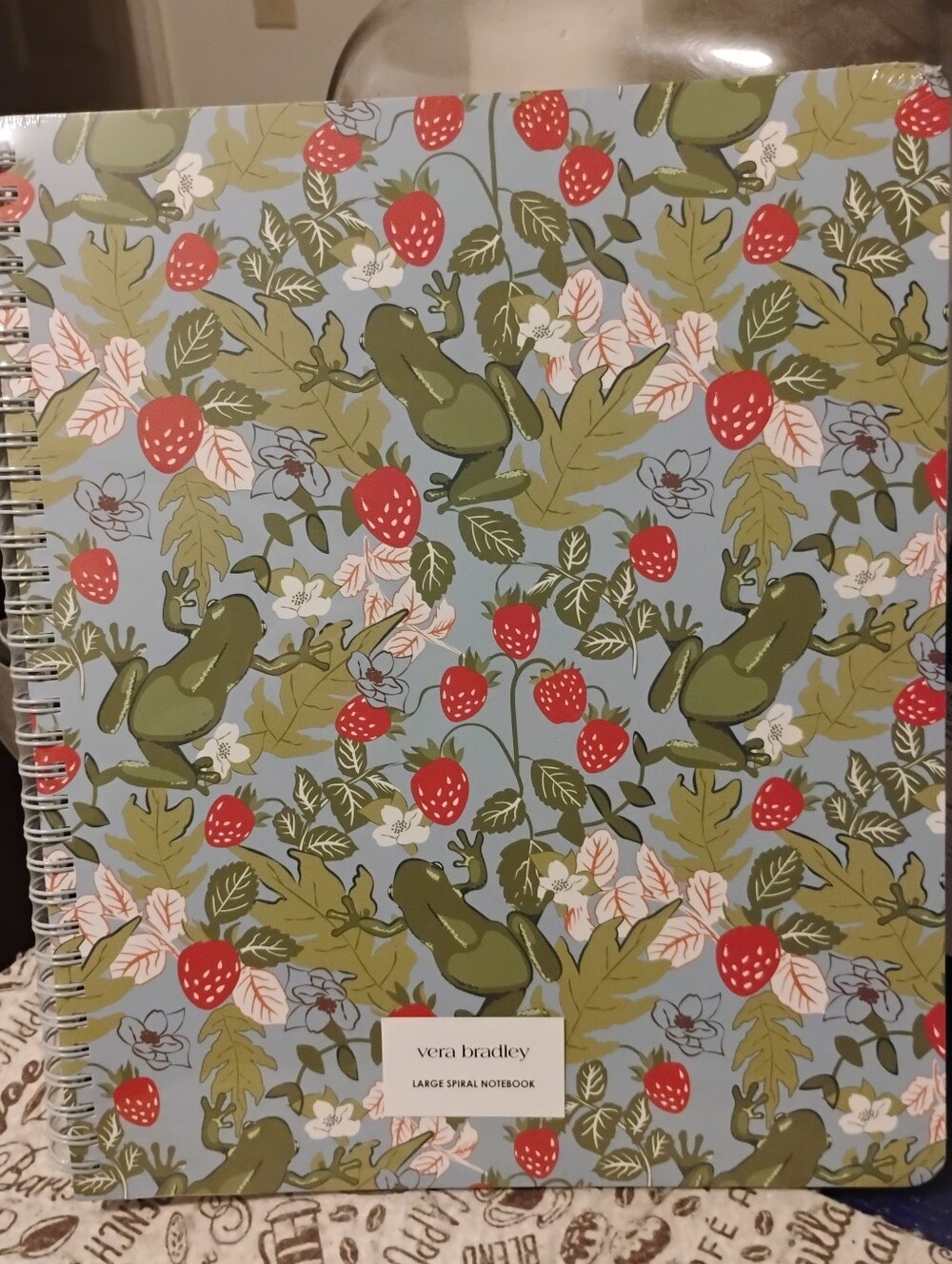 Vera Bradley-" Frogberry 🍓🐸Garden Spiral Notebook (Blue) 💙🩵